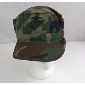 USMC Military Cadet Cap Camo Unisex Fitted Cadet Cap Medium